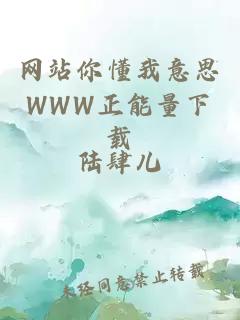 网站你懂我意思WWW正能量下载